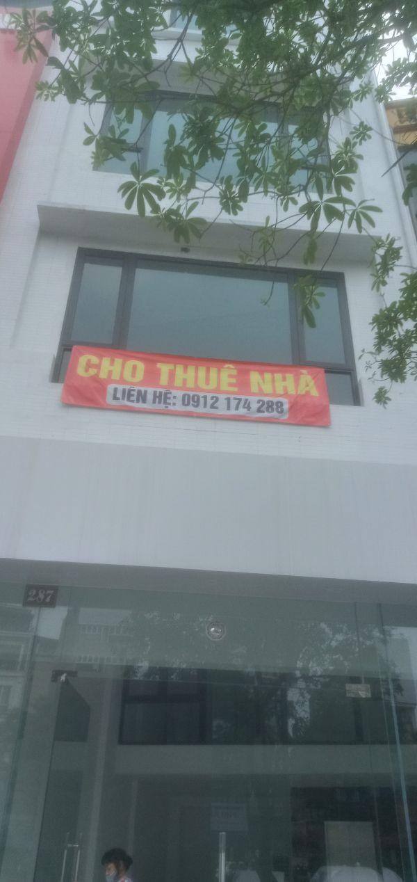 Cho thuê nhà mặt phố số 287 phố Trần Khát Chân, quận Hai Bà Trưng.